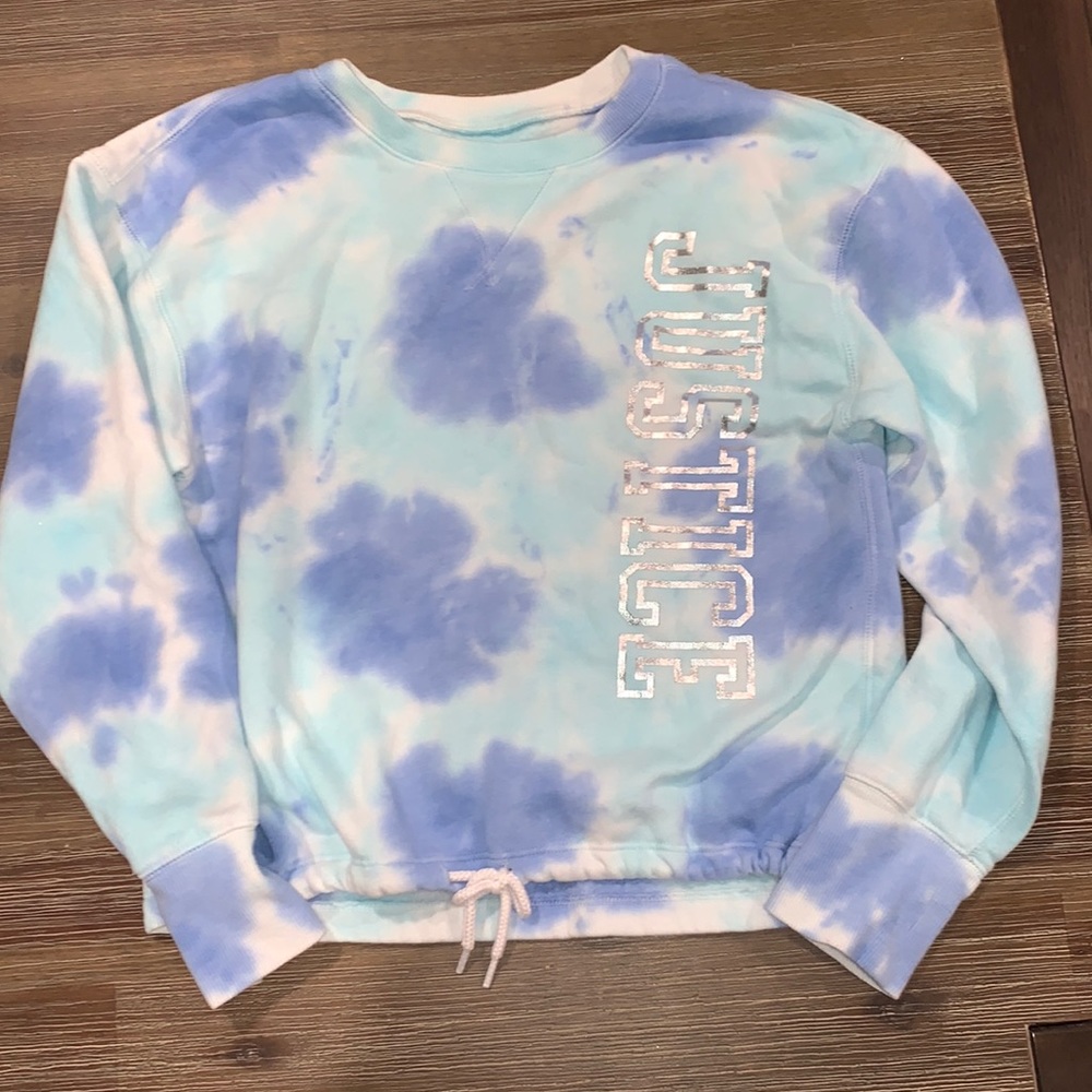 Justice tie dye sweatshirt